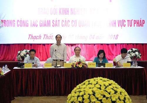 Kết luận hội nghị giao ban chuyên đề giữa Ban Pháp chế HĐND TP với các quận, huyện, thị xã trao đổi về “kinh nghiệm, kỹ năng trong công tác giám sát các cơ quan thuộc lĩnh vực tư pháp” 